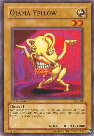 Ojama Yellow IOC-001 card from Invasion of Chaos