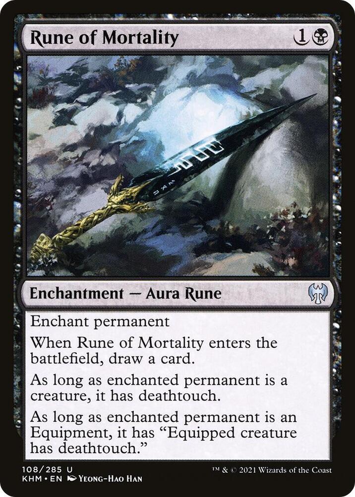 Rune of Mortality 108 card from Kaldheim