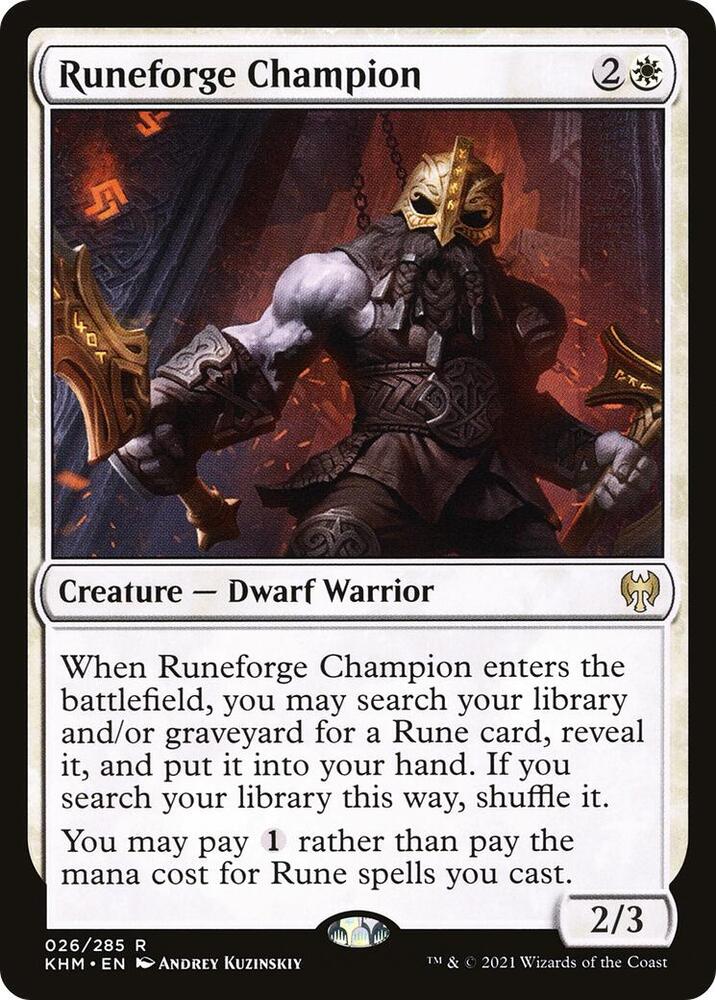 Runeforge Champion 26 card from Kaldheim