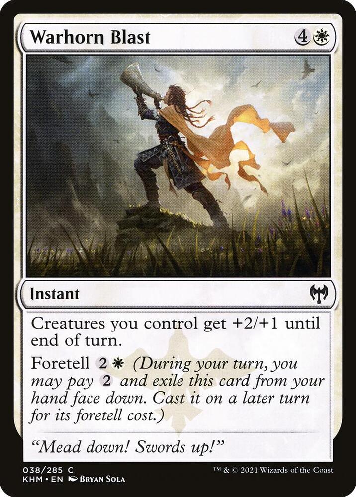 Warhorn Blast 38 card from Kaldheim