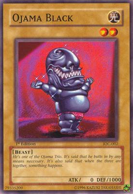Ojama Black IOC-002 card from Invasion of Chaos