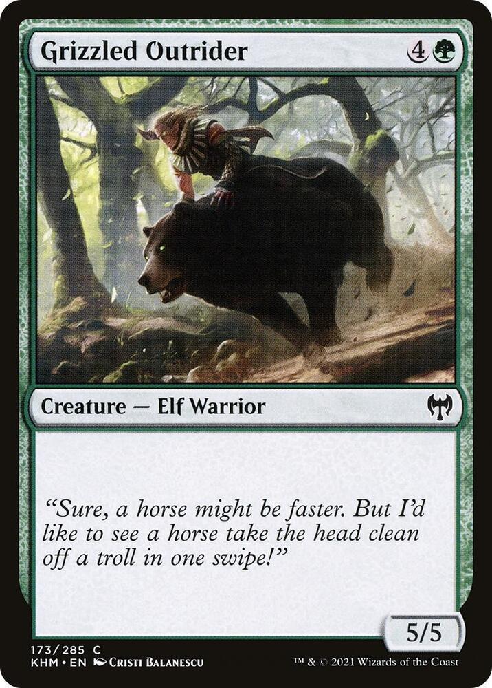Grizzled Outrider 173 card from Kaldheim