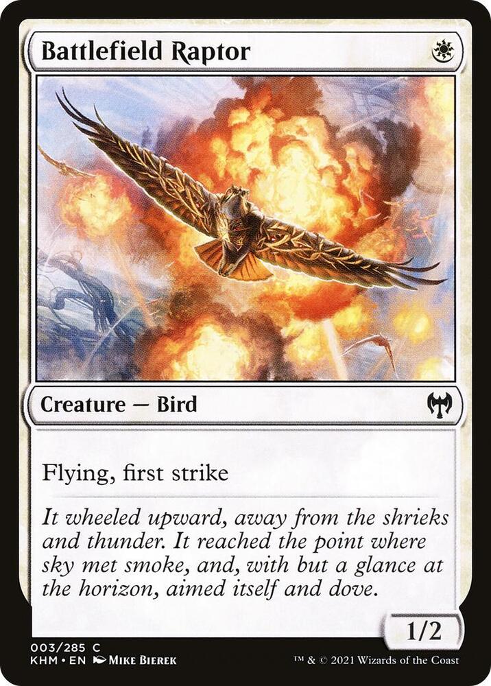 Battlefield Raptor 3 card from Kaldheim