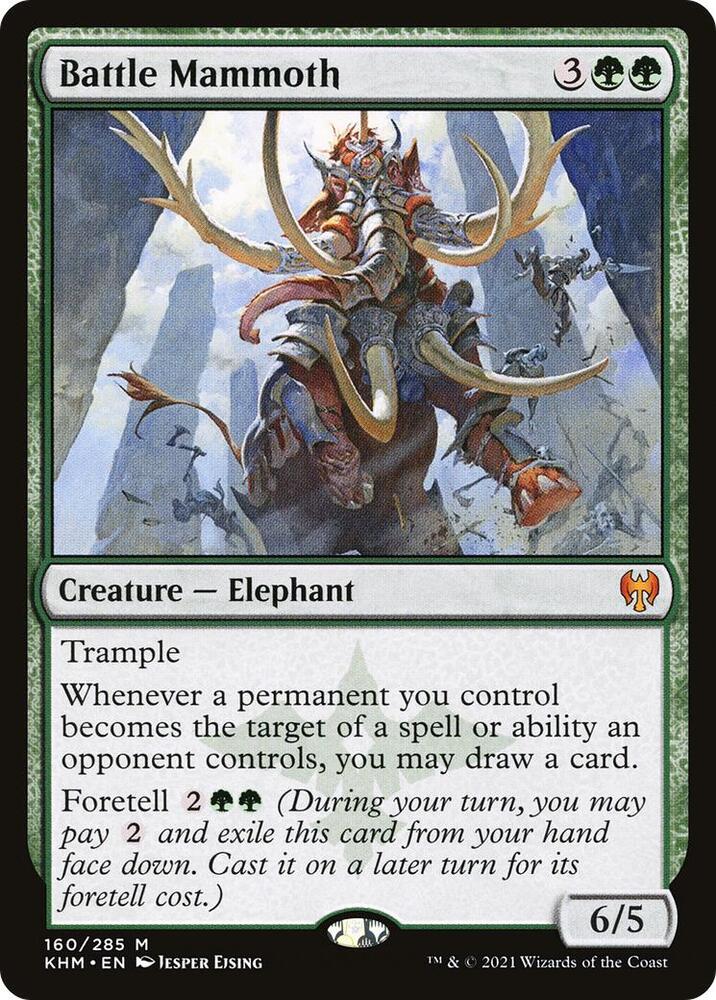 Battle Mammoth 160 card from Kaldheim