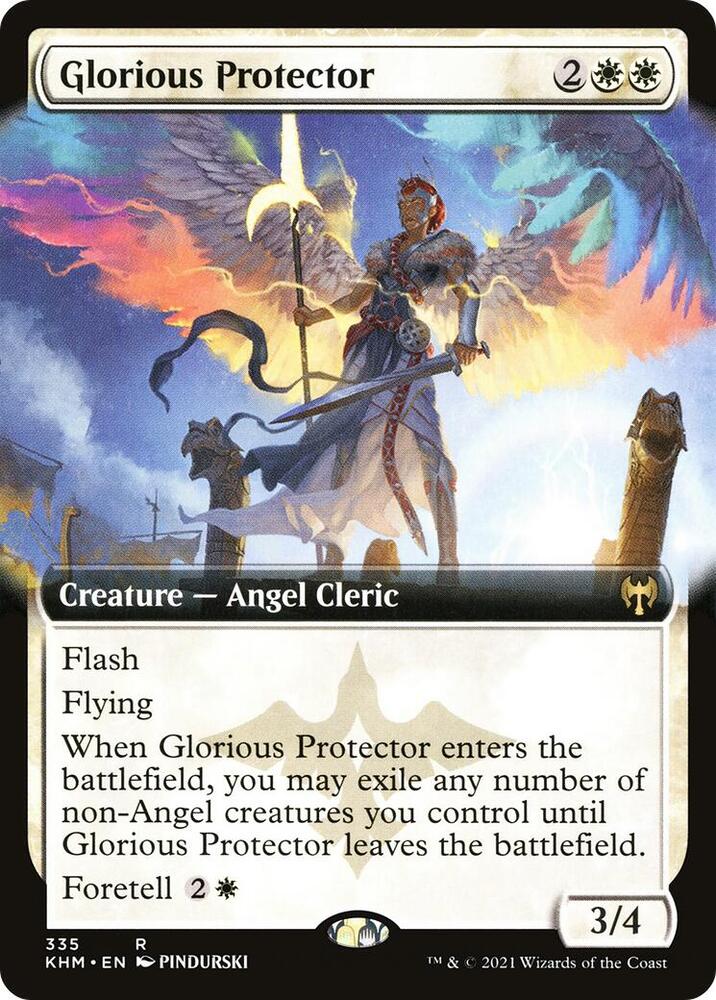 Glorious Protector (Extended Art) 335 card from Kaldheim