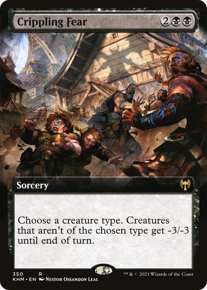 Crippling Fear (Extended Art) 350 card from Kaldheim
