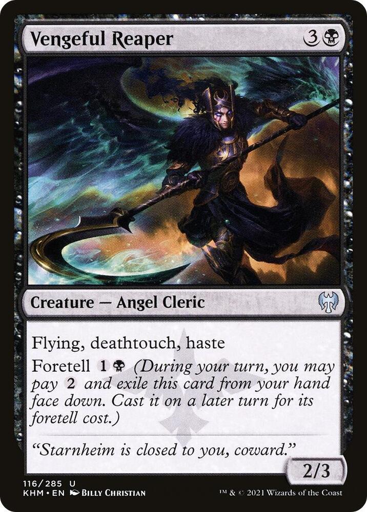 Vengeful Reaper 116 card from Kaldheim