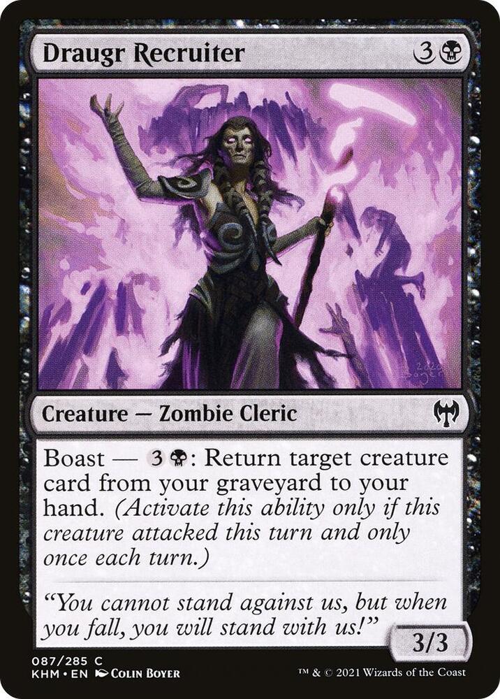 Draugr Recruiter 87 card from Kaldheim