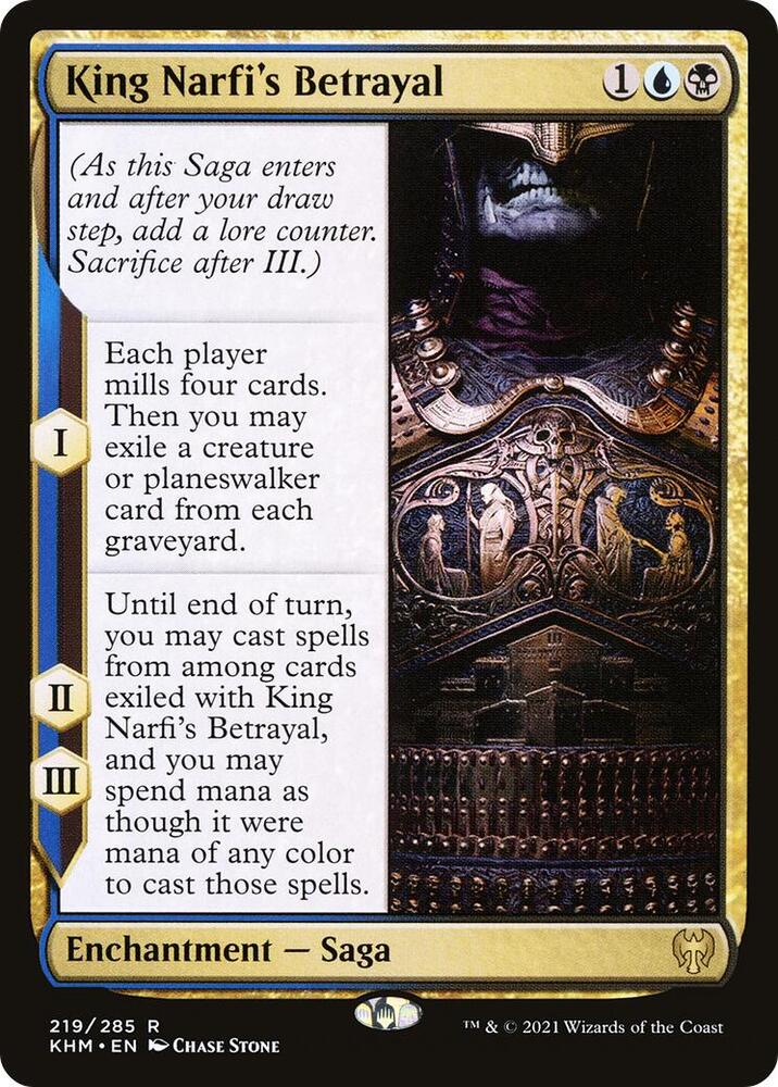 King Narfi's Betrayal 219 card from Kaldheim