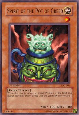 Spirit of the Pot of Greed IOC-009 card from Invasion of Chaos
