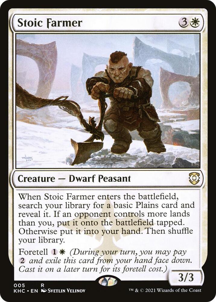 Stoic Farmer 5 card from Commander: Kaldheim