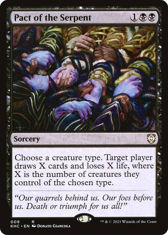 Pact of the Serpent 9 card from Commander: Kaldheim