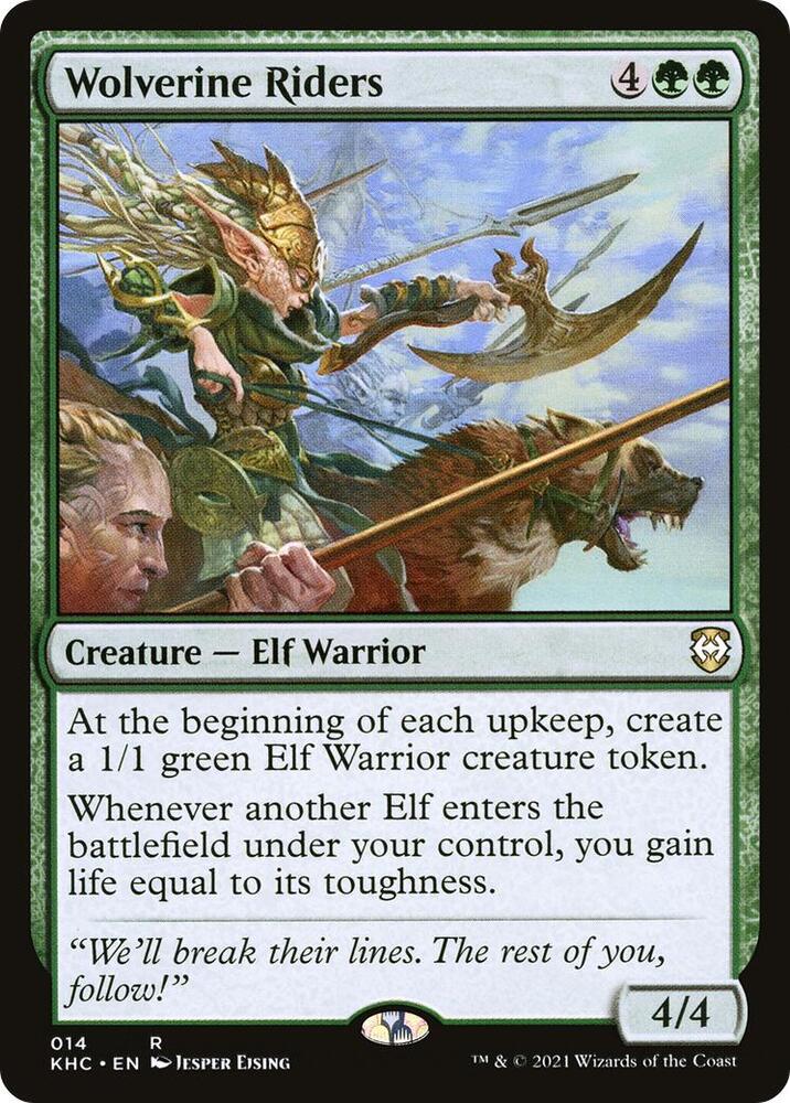 Wolverine Riders 14 card from Commander: Kaldheim
