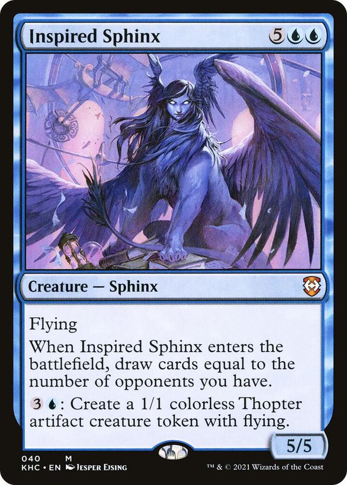 Inspired Sphinx 40 card from Commander: Kaldheim