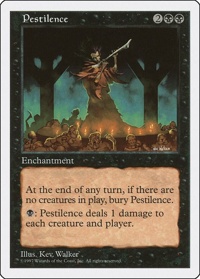 Pestilence card from Fifth Edition