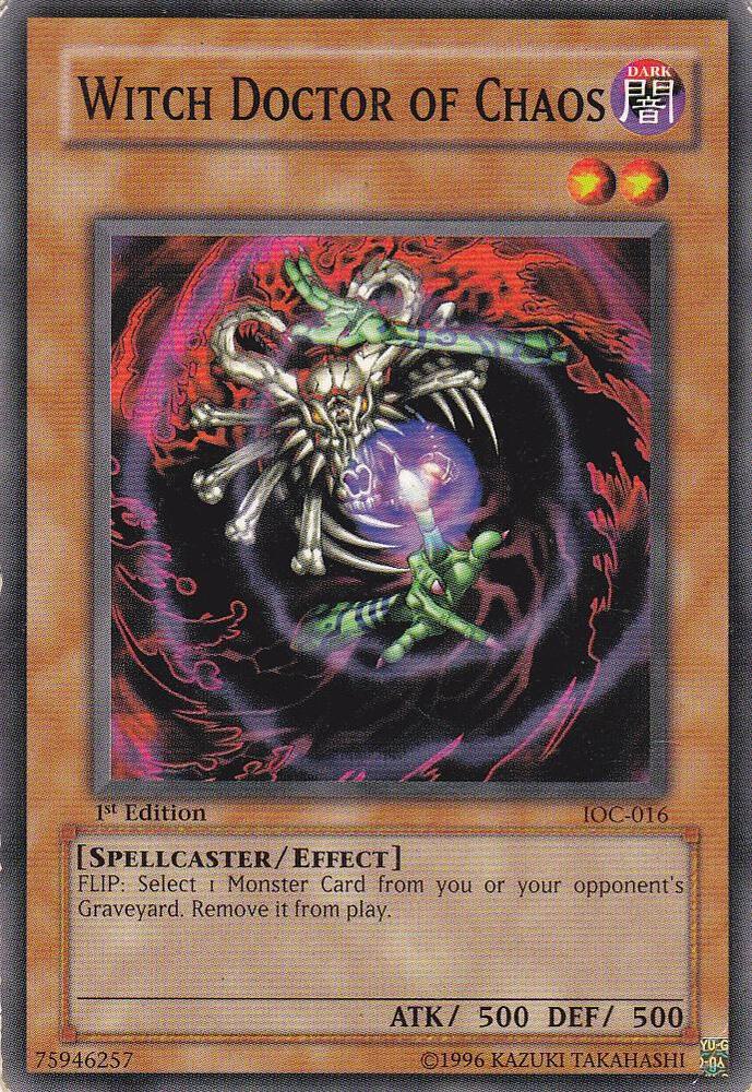 Witch Doctor of Chaos IOC-016 card from Invasion of Chaos