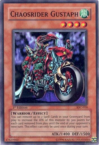 Chaosrider Gustaph IOC-018 card from Invasion of Chaos