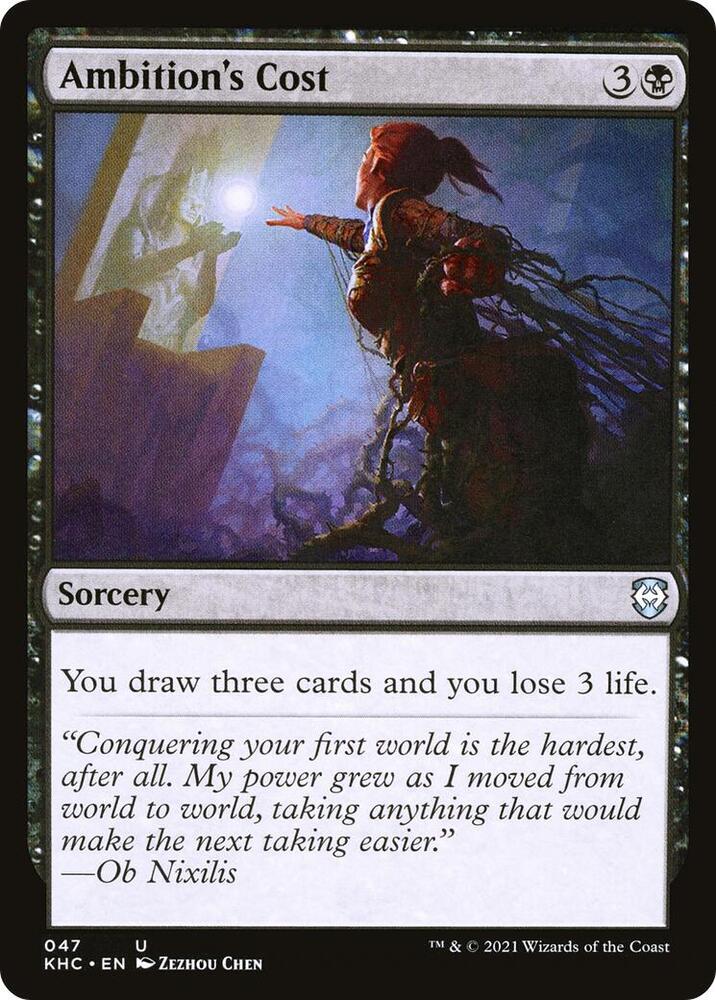 Ambition's Cost 47 card from Commander: Kaldheim