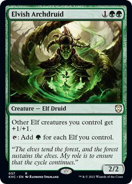 Elvish Archdruid 57 card from Commander: Kaldheim