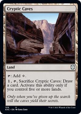 Cryptic Caves 109 card from Commander: Kaldheim