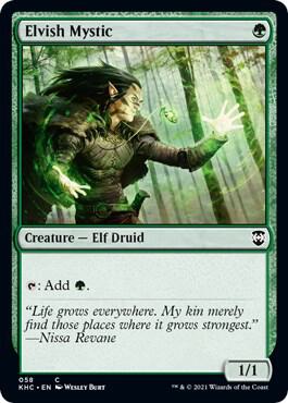 Elvish Mystic 58 card from Commander: Kaldheim
