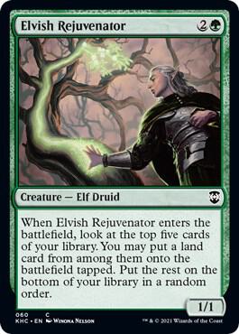 Elvish Rejuvenator 60 card from Commander: Kaldheim