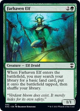 Farhaven Elf 62 card from Commander: Kaldheim