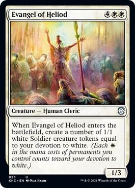 Evangel of Heliod 23 card from Commander: Kaldheim