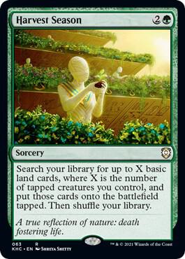 Harvest Season 63 card from Commander: Kaldheim