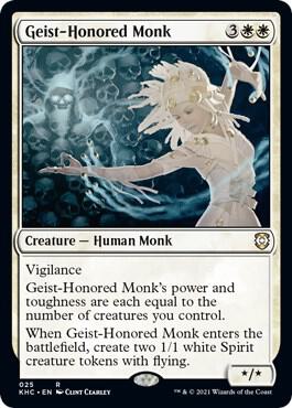 Geist-Honored Monk 25 card from Commander: Kaldheim