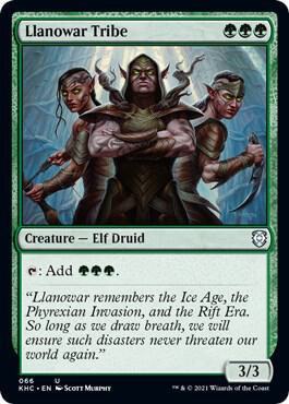 Llanowar Tribe 66 card from Commander: Kaldheim