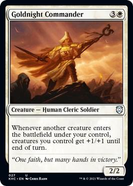 Goldnight Commander 27 card from Commander: Kaldheim