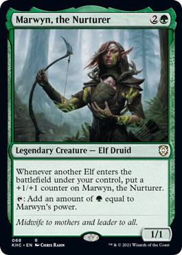 Marwyn, the Nurturer 68 card from Commander: Kaldheim