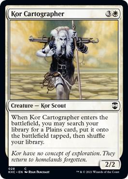 Kor Cartographer 28 card from Commander: Kaldheim