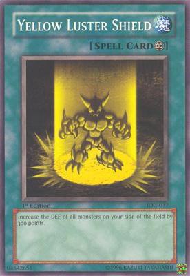 Yellow Luster Shield IOC-037 card from Invasion of Chaos