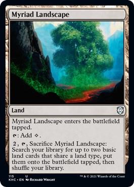 Myriad Landscape 115 card from Commander: Kaldheim