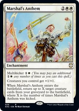 Marshal's Anthem 29 card from Commander: Kaldheim