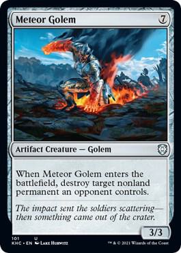 Meteor Golem 101 card from Commander: Kaldheim