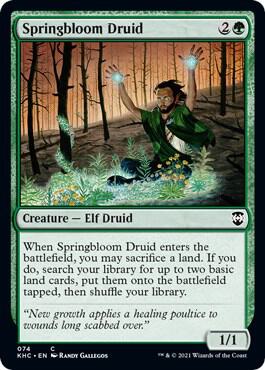Springbloom Druid 74 card from Commander: Kaldheim