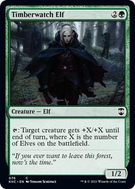 Timberwatch Elf 76 card from Commander: Kaldheim