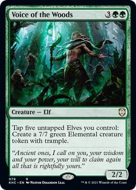 Voice of the Woods 78 card from Commander: Kaldheim