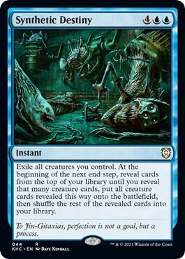 Synthetic Destiny 44 card from Commander: Kaldheim