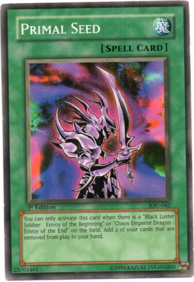 Primal Seed IOC-042 card from Invasion of Chaos