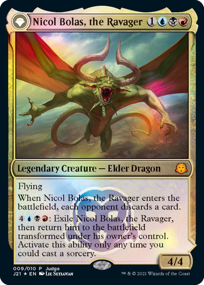 Nicol Bolas, the Ravager 9 card from Judge Promos