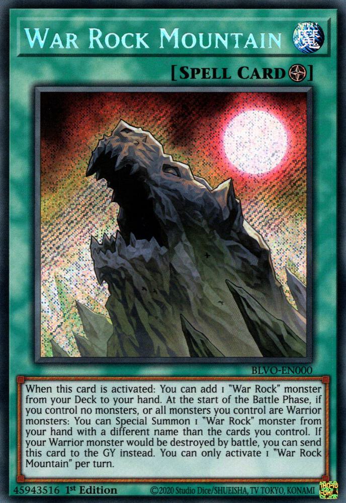 War Rock Mountain BLVO-EN000 card from Blazing Vortex
