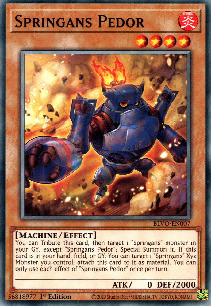 Springans Pedor BLVO-EN007 card from Blazing Vortex