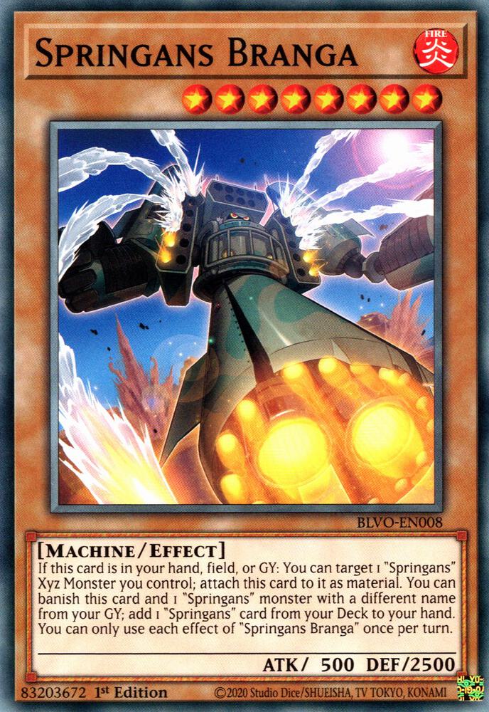 Springans Branga BLVO-EN008 card from Blazing Vortex