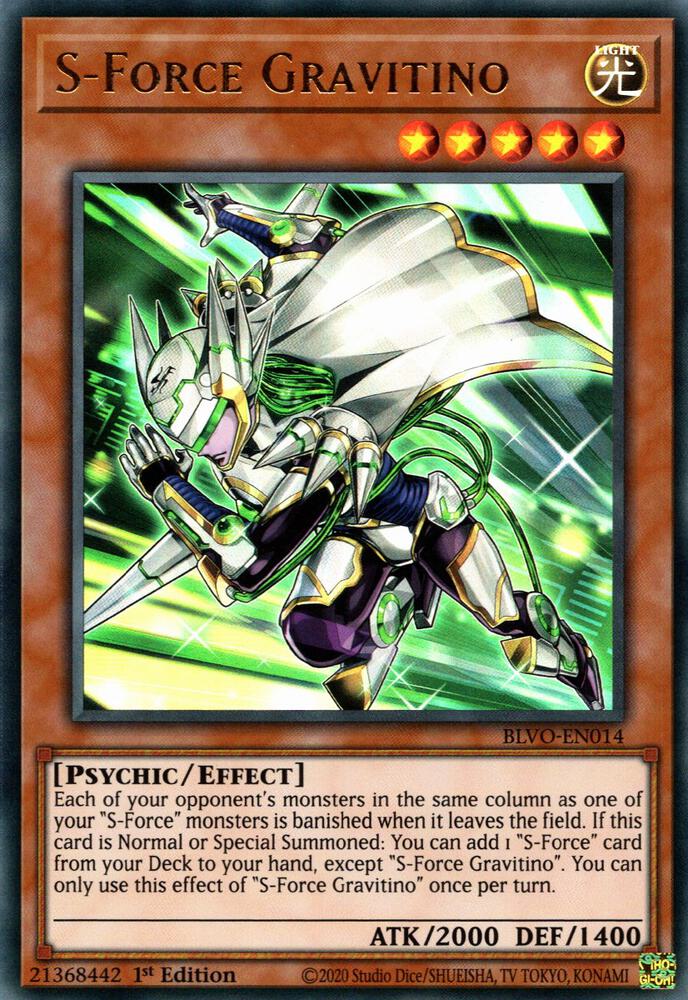 S-Force Gravitino BLVO-EN014 card from Blazing Vortex