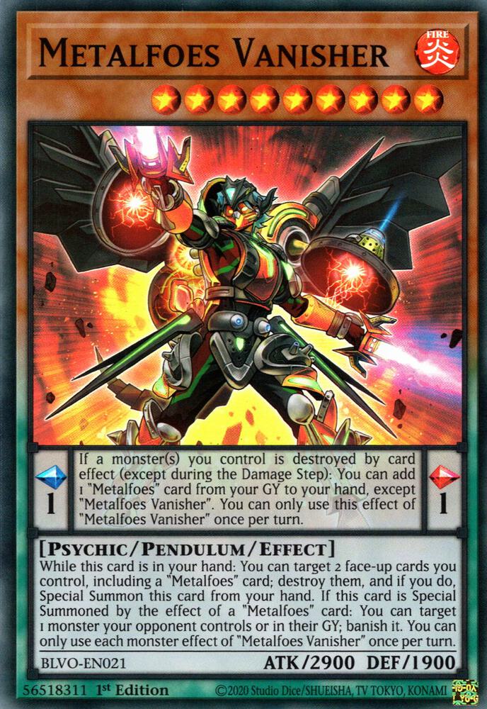 Metalfoes Vanisher BLVO-EN021 card from Blazing Vortex