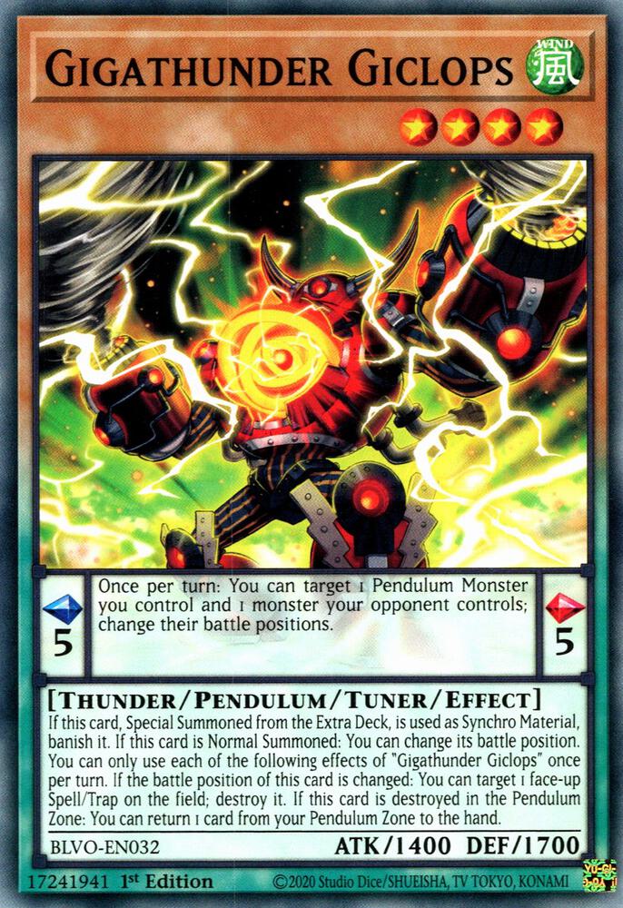 Gigathunder Giclops BLVO-EN032 card from Blazing Vortex